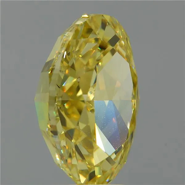 7.03ct Oval Natural Diamond (Colour Fancy Intense Yellow, Clarity VVS1, GIA Certified)