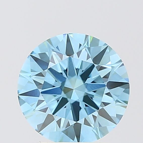 1.79 Carat Round Cut Fancy Blue