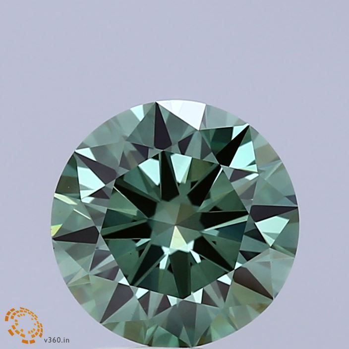 2.03 Carat Round Cut Fancy Green