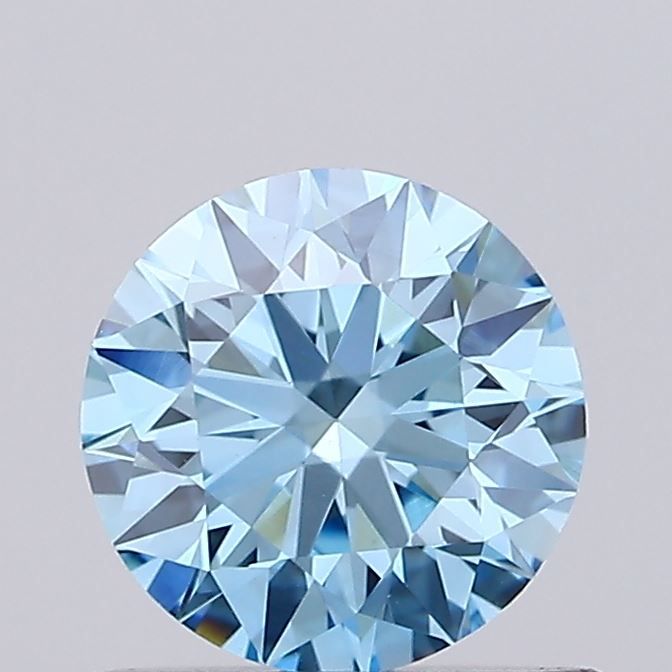0.55 Carat Round Cut Fancy Blue