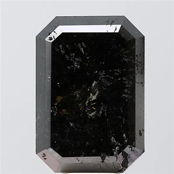8.62ct Emerald Natural Diamond (Colour Black, Clarity I3, Cut EX, Uncertified)