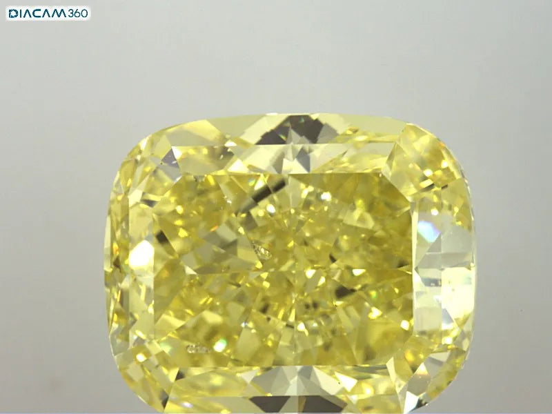 9.55ct Cushion brilliant Natural Diamond (Colour Fancy Vivid Yellow, Clarity SI2, GIA Certified)