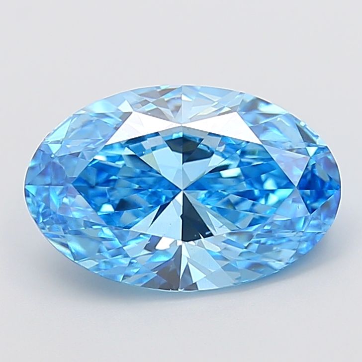 4.00 Carat Oval Cut Fancy Blue