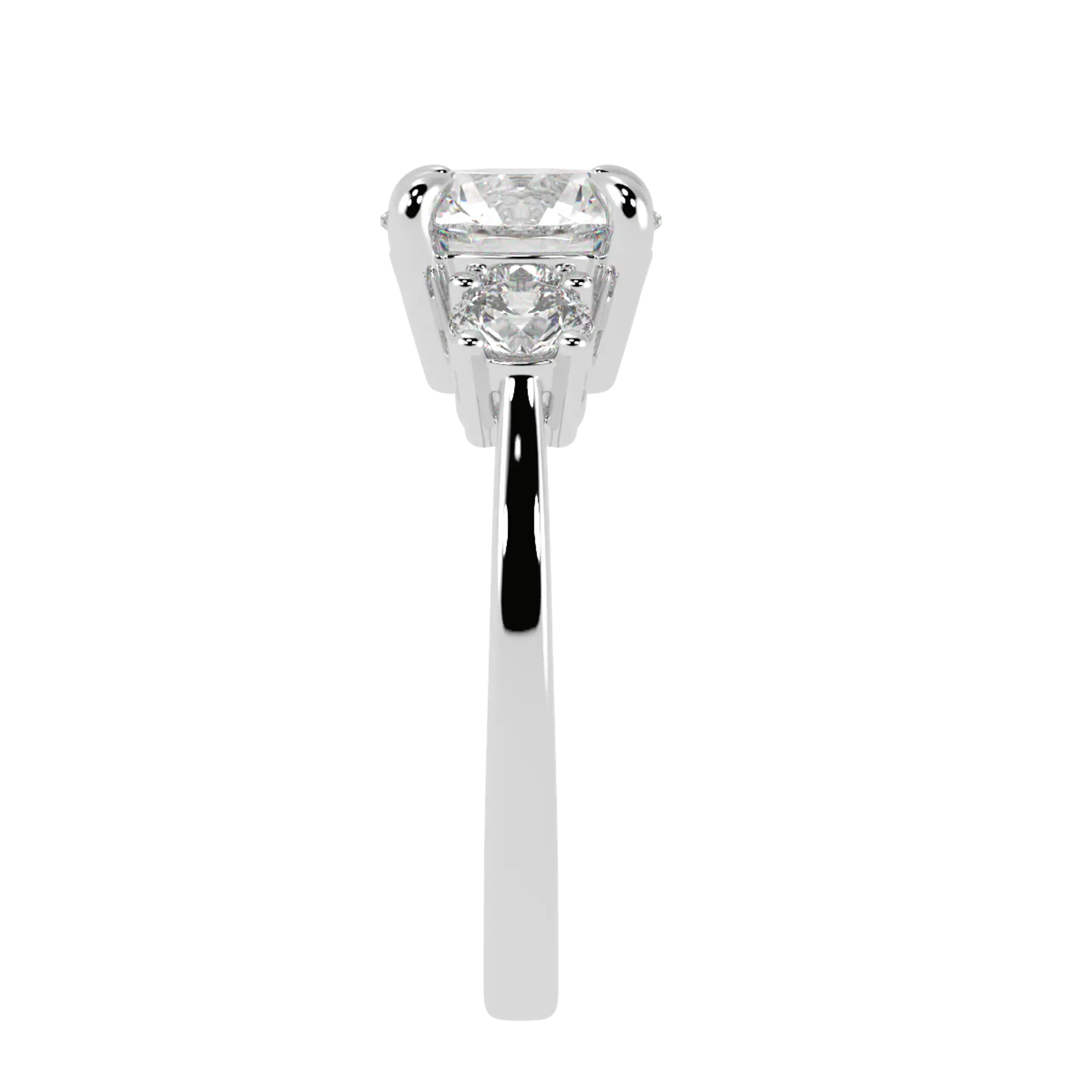 Selene Platinum Three Stone Engagement Ring