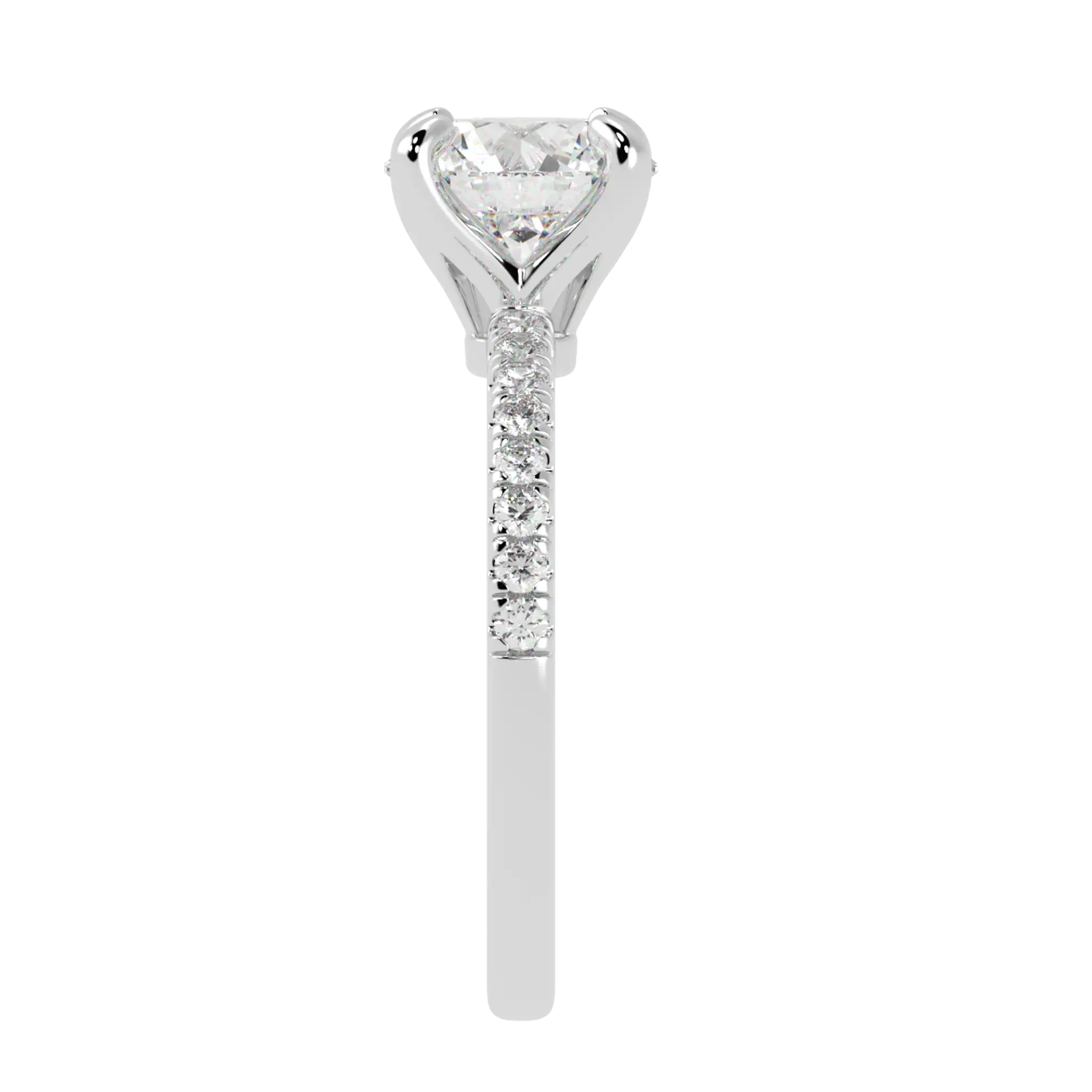 Betty Platinum Accent Engagement Ring