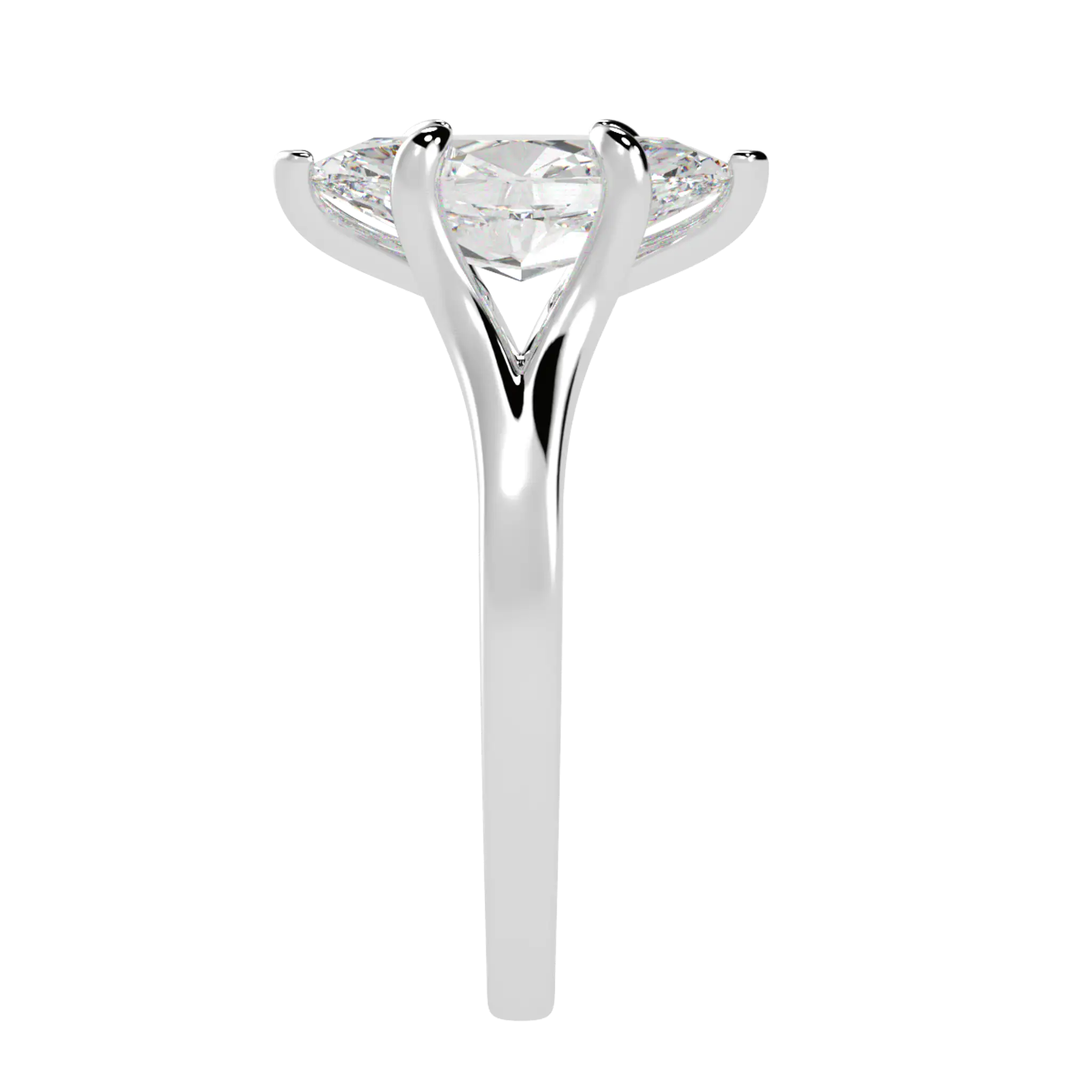 Poppy Platinum Solitaire Engagement Ring | Marquise Shape