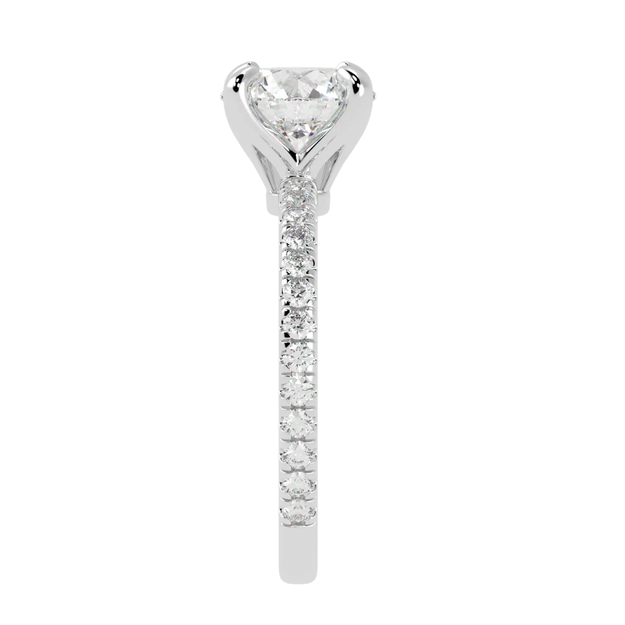 Betty Platinum Accent Engagement Ring