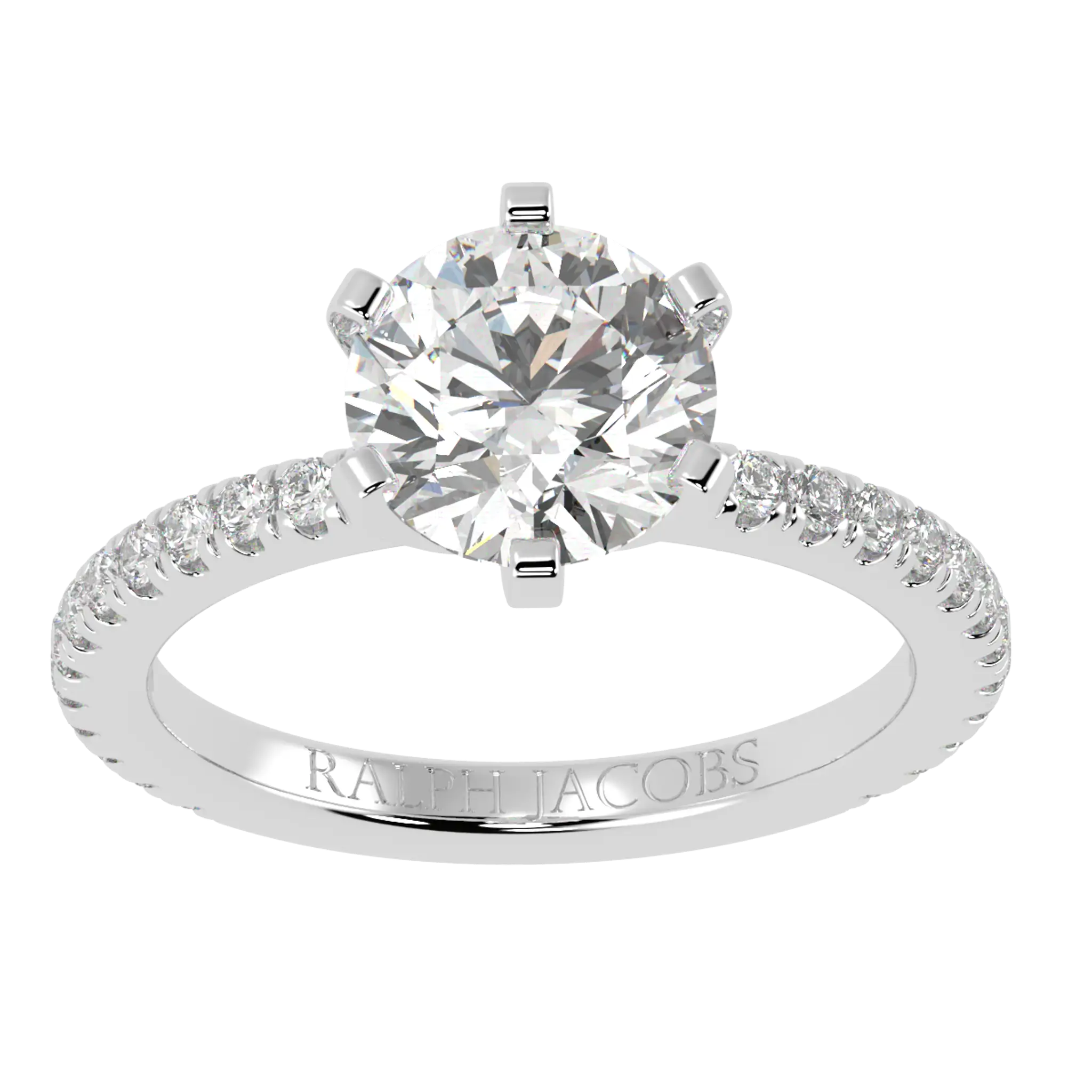 Nikki 9K White Gold Accent Moissanite Engagement Rings