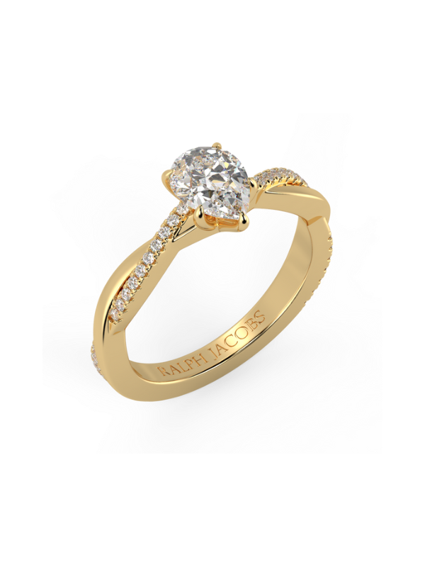 Dolly Pear Diamond Engagement Ring