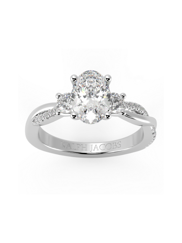 Jasmine Oval Diamond Engagement Ring