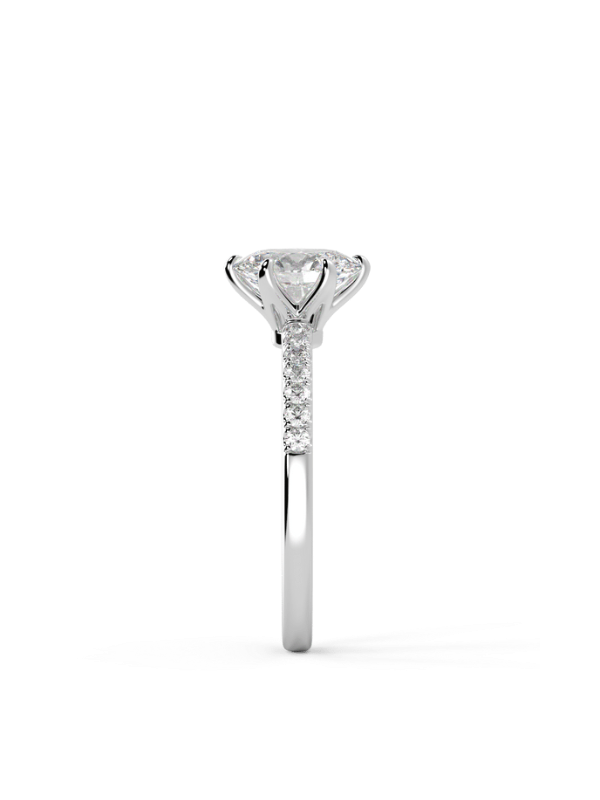 Lucy Oval Moissanite Engagement Ring