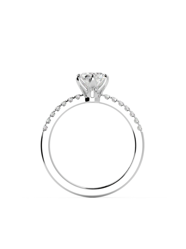 Lucy Oval Moissanite Engagement Ring