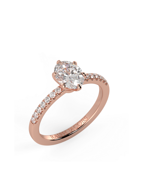 Lucy Oval Moissanite Engagement Ring