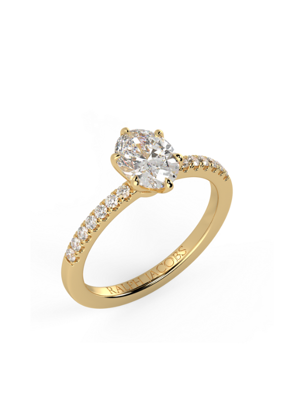 Lucy Oval Moissanite Engagement Ring