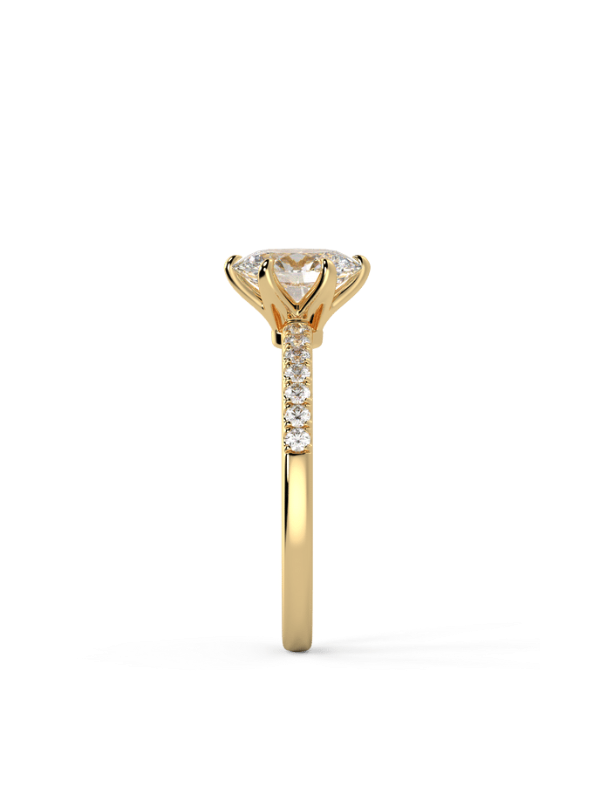 Lucy Oval Moissanite Engagement Ring