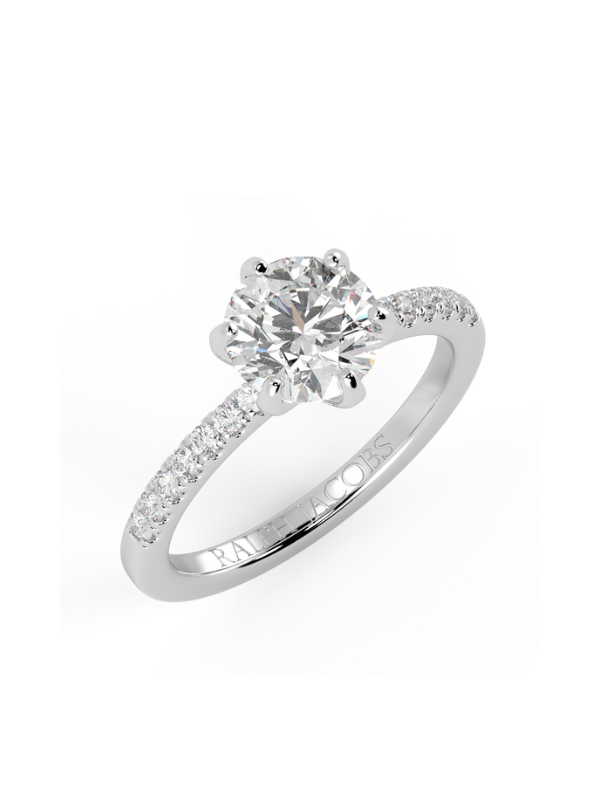 Lucy Round Moissanite Engagement Ring