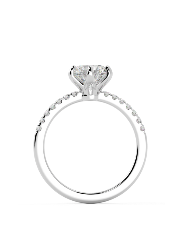 Lucy Round Moissanite Engagement Ring