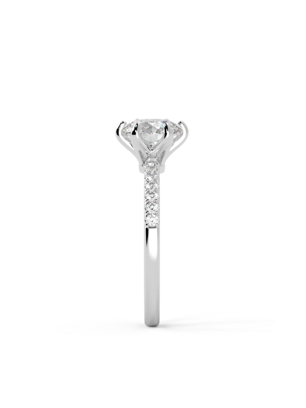 Lucy Round Moissanite Engagement Ring