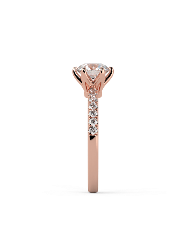 Lucy Round Moissanite Engagement Ring