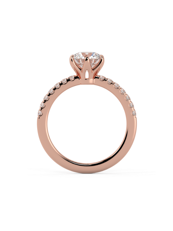 Lucy Round Moissanite Engagement Ring