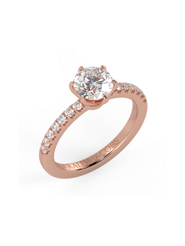 Lucy Round Moissanite Engagement Ring