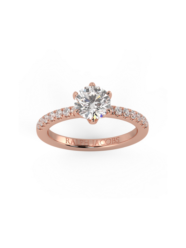 Lucy Round Moissanite Engagement Ring
