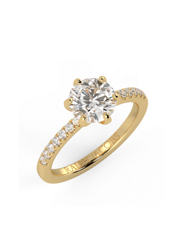 Lucy Round Moissanite Engagement Ring