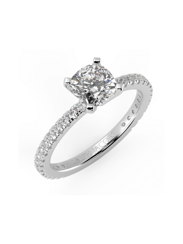 Veronica Cushion Moissanite Engagement Ring
