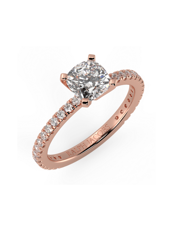 Veronica Cushion Moissanite Engagement Ring