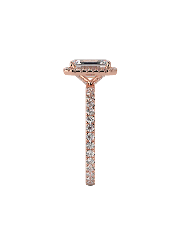 Wanda Emerald Diamond Engagement Ring