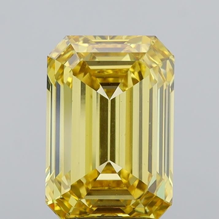 3.26 Carat Emerald Cut Fancy Yellow