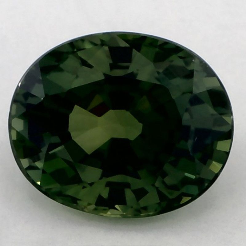 3.63 Carat Oval Cut Green Sapphire