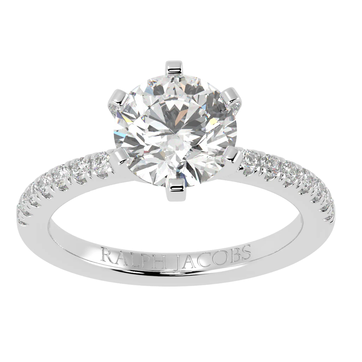 Nikki Accent – Platinum 950 – Round Brilliant-Cut Setting – Lab-Grown Diamonds