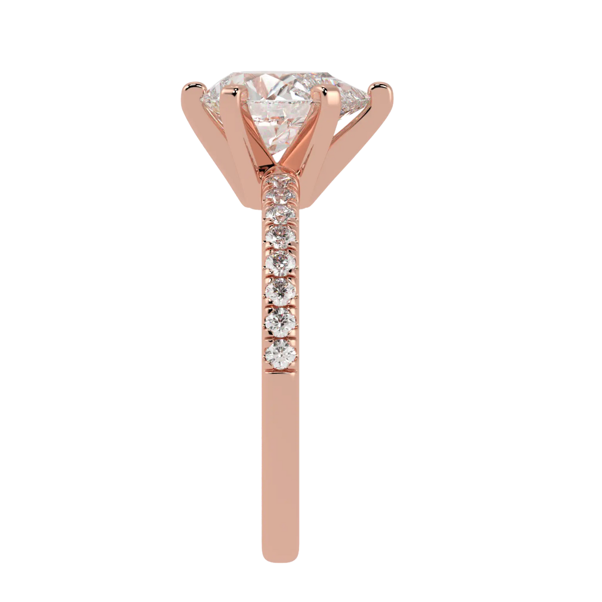 Nikki Accent – 14K Rose Gold – Pear-Cut Setting – Lab-Grown Diamonds