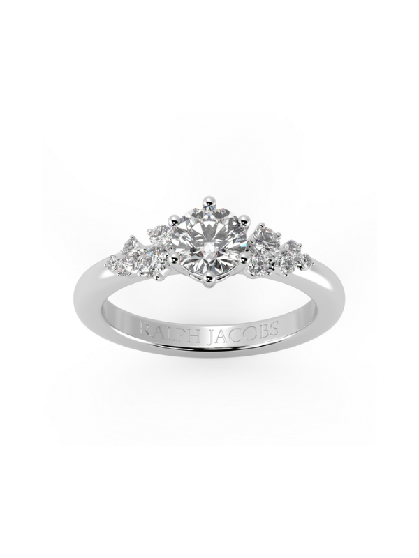 Aimee Round Moissanite Engagement Ring