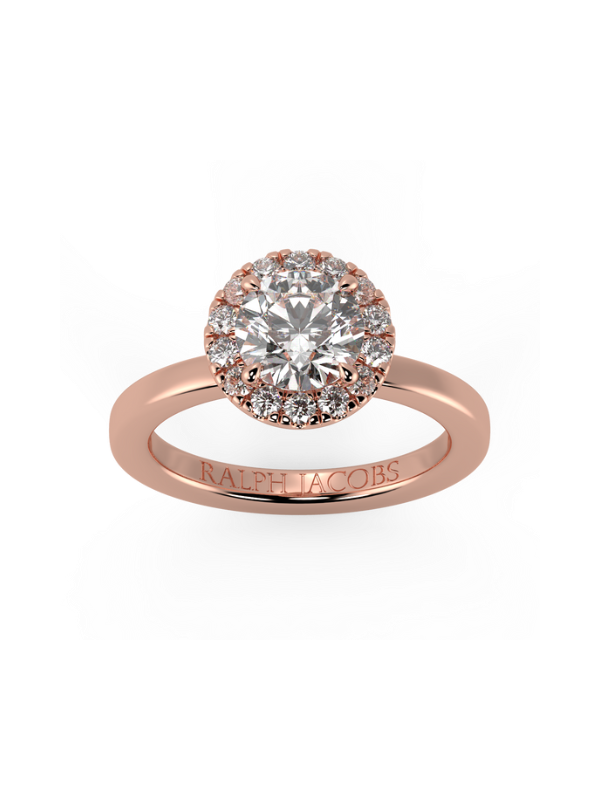 Ava Round Moissanite Engagement Ring