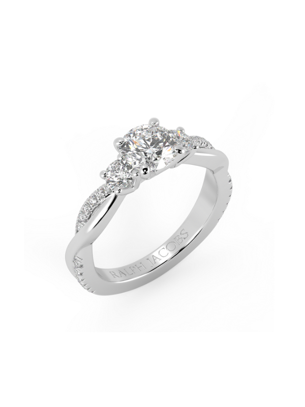 Jasmine Round Moissanite Engagement Ring