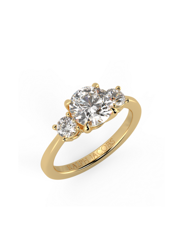 Selene Round Moissanite Engagement Ring