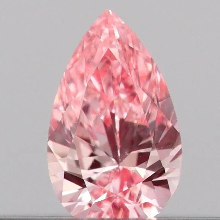 0.11ct Pear Lab Grown Diamond (Colour Fancy Vivid Pink, Clarity VS2, IGI Certified)
