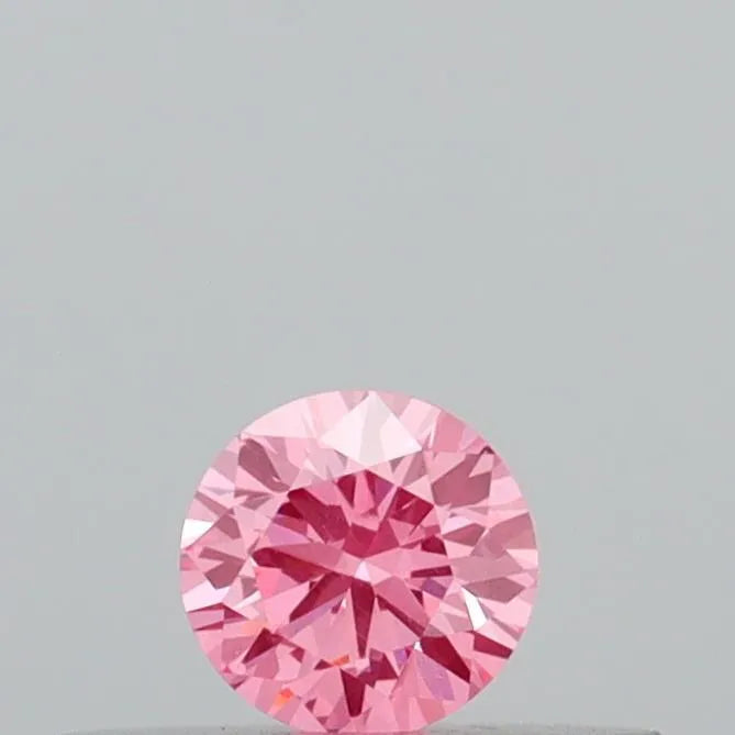 0.15ct Round Lab Grown Diamond (Colour Fancy Vivid Pink, Clarity VS1, Cut VG, IGI Certified)