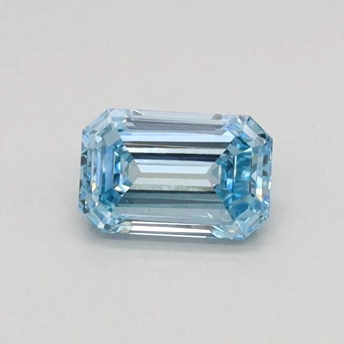 0.33ct Emerald Lab Grown Diamond (Colour Fancy Intense Blue, Clarity VVS2, IGI Certified)
