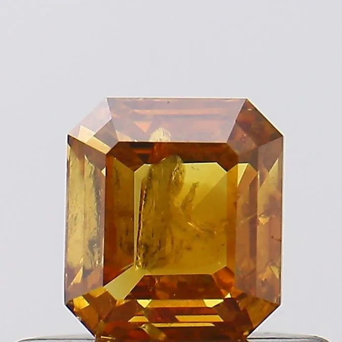 0.35ct Emerald Natural Diamond (Colour Orange, Clarity I3, Uncertified)