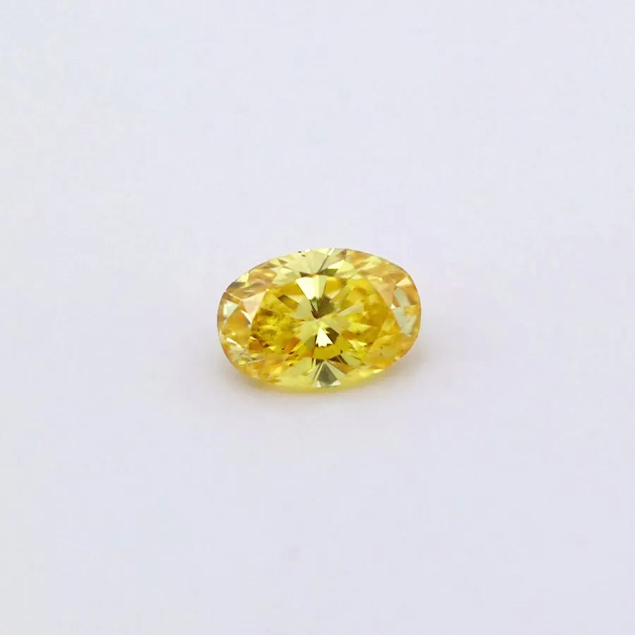 0.44ct Oval Natural Diamond (Colour Fancy Intense Orangey Yellow, Clarity SI1, GIA Certified)