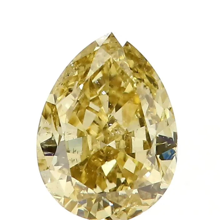 0.53ct Pear Natural Diamond (Colour Fancy Yellow, Clarity SI2, Cut VG, Uncertified)