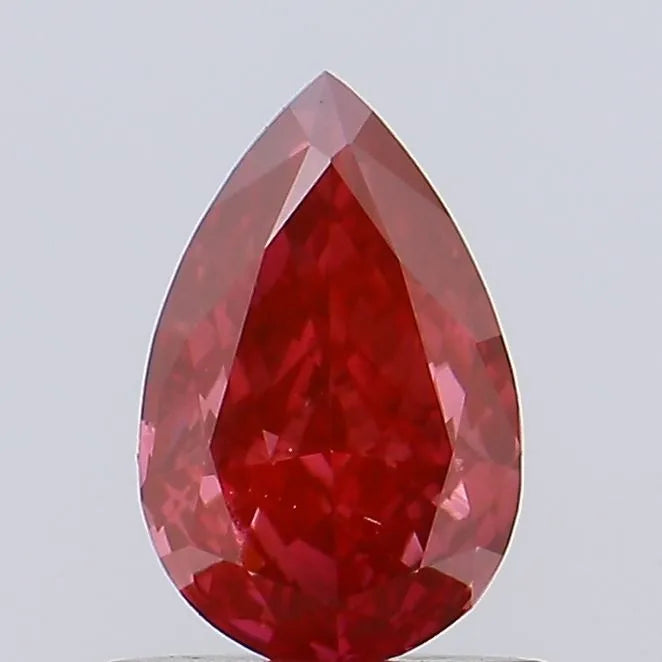 0.57ct Pear Lab Grown Diamond (Colour Fancy Vivid Red, Clarity VS1, Uncertified)