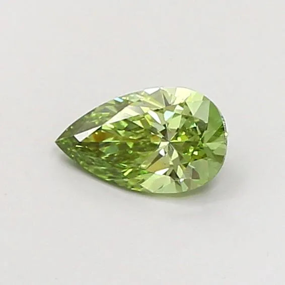 0.67ct Pear Lab Grown Diamond (Colour Fancy Vivid Green, Clarity VS1, IGI Certified)