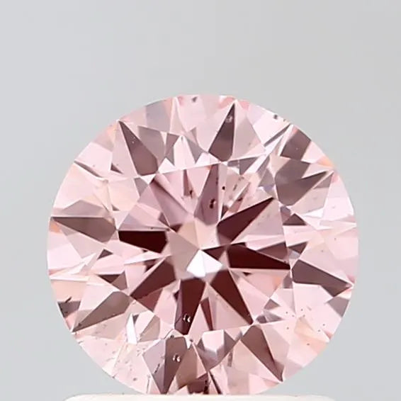 0.87ct Round Lab Grown Diamond (Colour Fancy Vivid Pink, Clarity SI1, Cut EX, IGI Certified)
