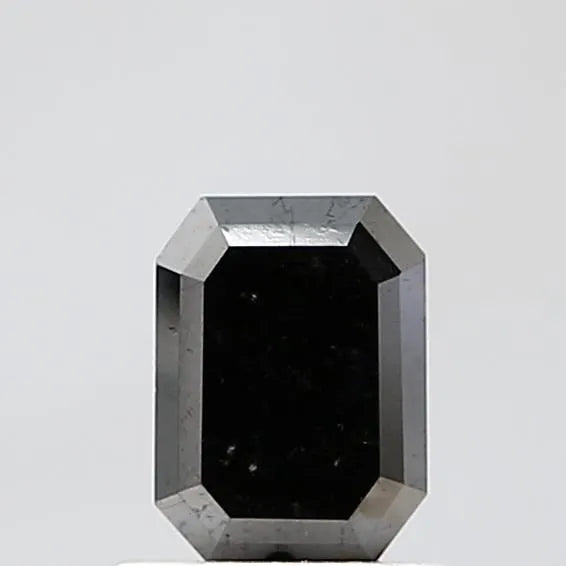 0.96ct Emerald Natural Diamond (Colour Black, Clarity VS1, Cut EX, Uncertified)