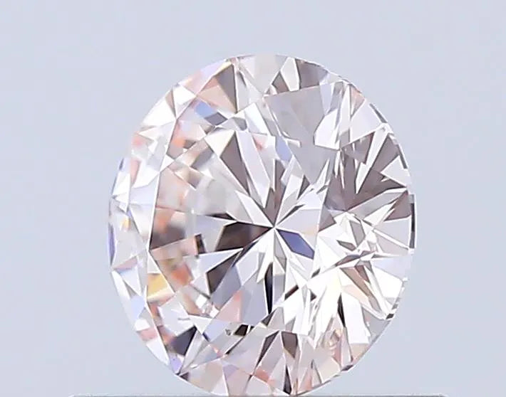 Diamant rond de 0,54 ct cultivé en laboratoire (rose clair, pureté VS1, ID de coupe, IGI)