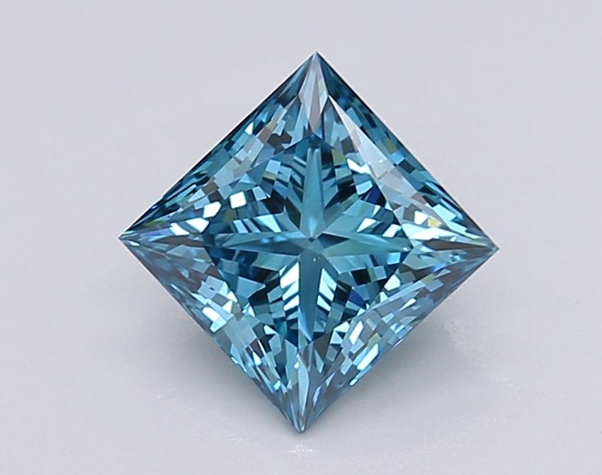 1.56 Carat Blue VS1 Princess Diamond